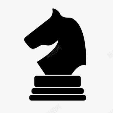 国际象棋骑士骑士玩家游戏图标图标