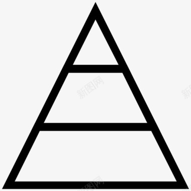 三角商业模式金字塔图标图标