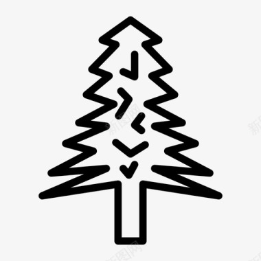 树木旅游云杉图标图标