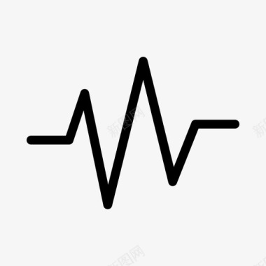 心脏监护仪生命线脉搏图标图标