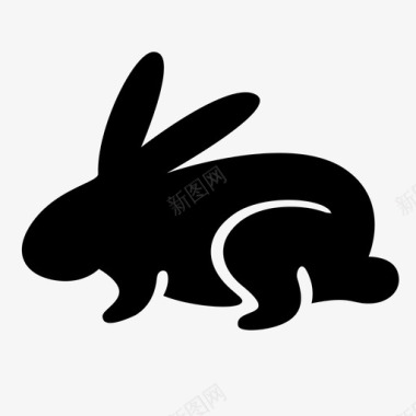 兔子动物快图标图标