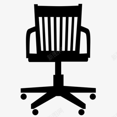 椅子办公桌滚动椅图标图标