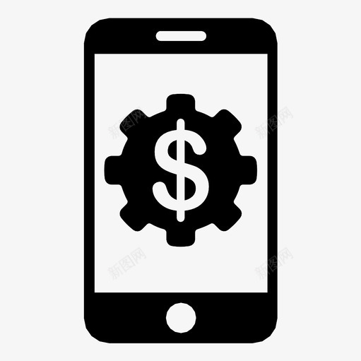 移动选项货币支付图标svg_新图网 https://ixintu.com 技术 支付 智能手机 电话 移动选项 系统 设置 货币 首选项