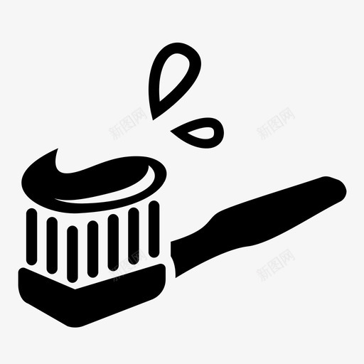 牙刷清洁卫生图标svg_新图网 https://ixintu.com 个人 卫生 洗漱用品 清洁 牙刷 移动 粘贴