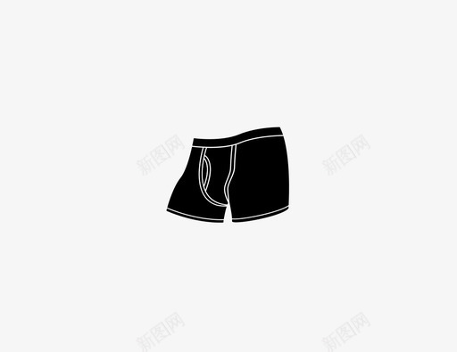 拳击短裤男士内衣图标svg_新图网 https://ixintu.com 拳击短裤 男士内衣