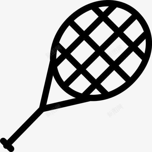 球拍羽毛球游戏图标svg_新图网 https://ixintu.com 体育比赛奖项 体育用品 体育运动 拉格球 游戏 球拍 网球 羽毛球 运动