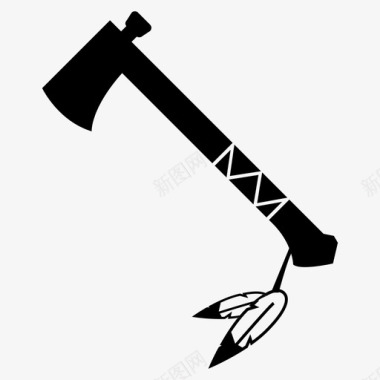 战斧投掷武器苏族人图标图标