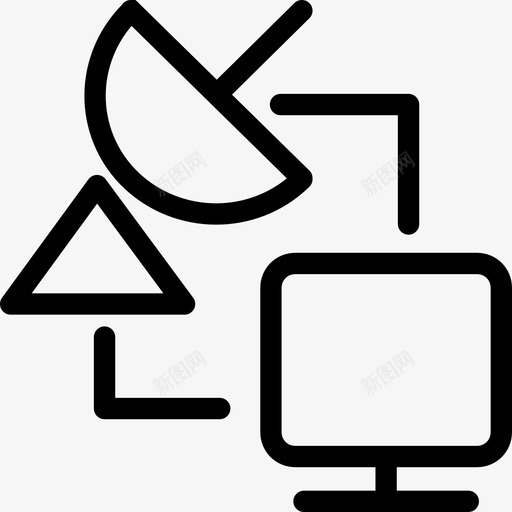 服务器浏览连接互联网图标svg_新图网 https://ixintu.com 互联网可用性 互联网连接 服务器 浏览 连接互联网