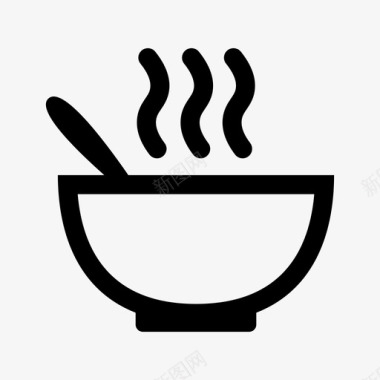 汤搅拌蒸汽图标图标