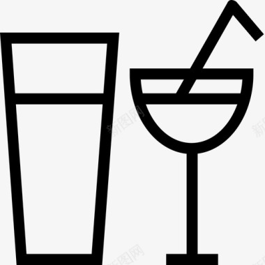 饮料果汁玻璃器皿图标图标