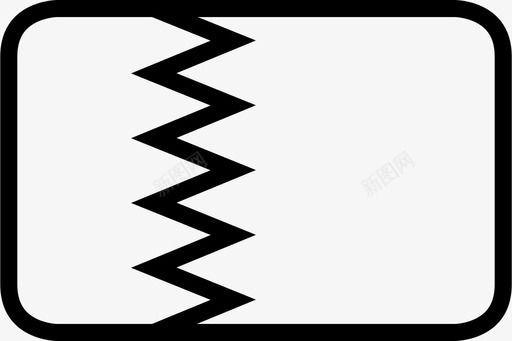 巴林国旗之字形曲折图标图标