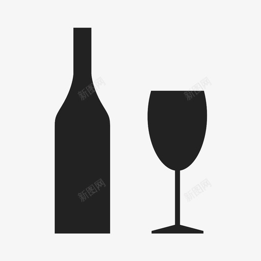 葡萄酒招待费玻璃杯图标svg_新图网 https://ixintu.com 咖啡馆 招待费 玻璃杯 葡萄酒 酒瓶 酒类 餐厅 饮料