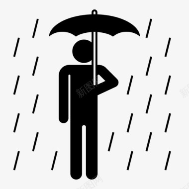 雨伞季节温度图标图标
