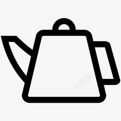 酒吧夜店茶壶水茶时间图标高清图片