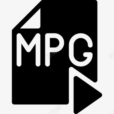 mpg文件像素图标图标
