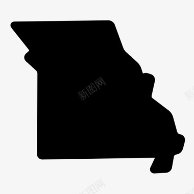 密苏里州简单美国实心图标图标