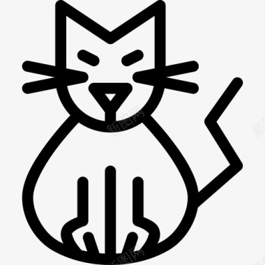 猫愤怒动物图标图标