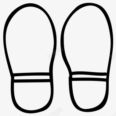 鞋子脚印足迹图标图标