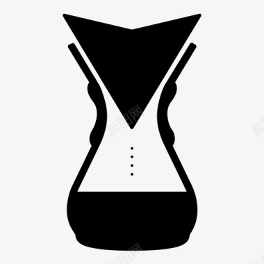 chemex咖啡机液体过滤器图标图标