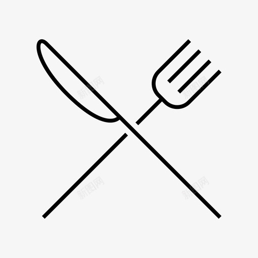 银器服务餐厅图标svg_新图网 https://ixintu.com 刀 叉 晚餐 服务 轮廓 银器 食物 餐具 餐厅 餐饮 饮食