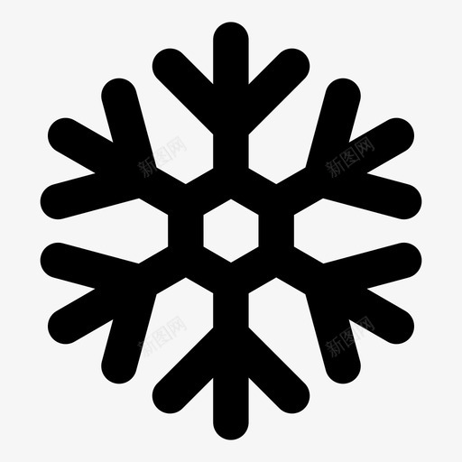 雪花白色天气预报图标svg_新图网 https://ixintu.com 假日 冰 冰冻 圣诞图标 天气预报 水晶 独特 白色 雪花