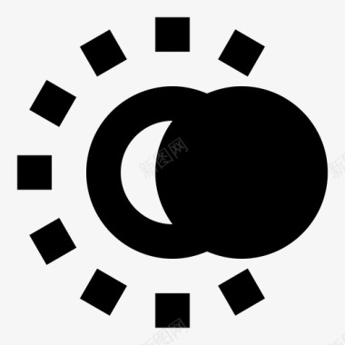 日食阻塞日冕图标图标