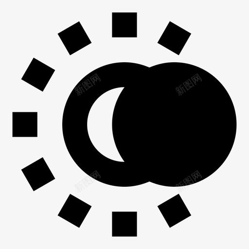 日食阻塞日冕图标svg_新图网 https://ixintu.com 大图标 太阳 日冕 日食 月亮 阻塞