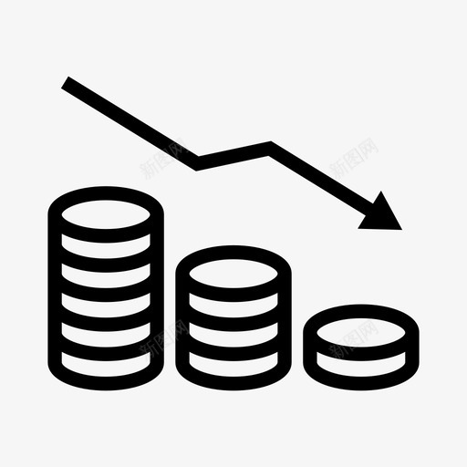 损失金钱支出图标svg_新图网 https://ixintu.com 价值 利润 回归 损失 支出 浪费 货币 趋势 过路费 金钱