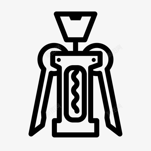 螺丝刀开瓶器金属图标svg_新图网 https://ixintu.com 工具 工具和人 开瓶器 葡萄酒 螺丝刀 金属
