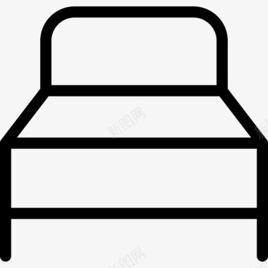 床家具单人床图标图标