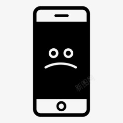 安卓版智能手机笑脸悲伤图标高清图片