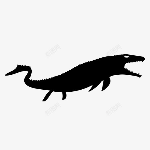 摩萨龙动物恐龙图标svg_新图网 https://ixintu.com 侏罗纪 侏罗纪世界 侏罗纪公园 动物 史前 怪物 恐龙 摩萨龙 海洋生物