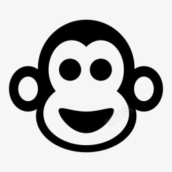 猴子脸猴子脸面部表情图标高清图片