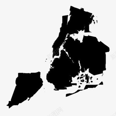 纽约市大苹果五区图标图标