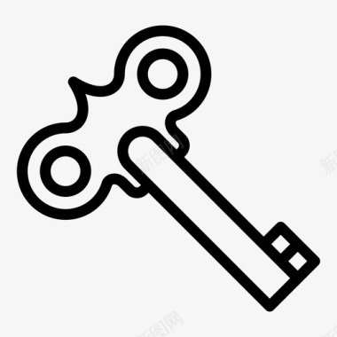 钥匙胸钥匙骨架钥匙图标图标