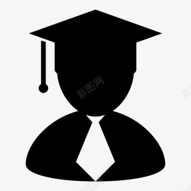 毕业生男孩帽子图标图标