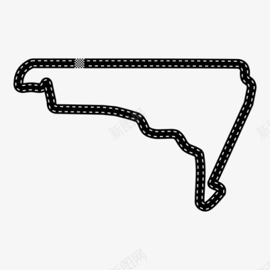 墨西哥大奖赛赛车赛道图标图标