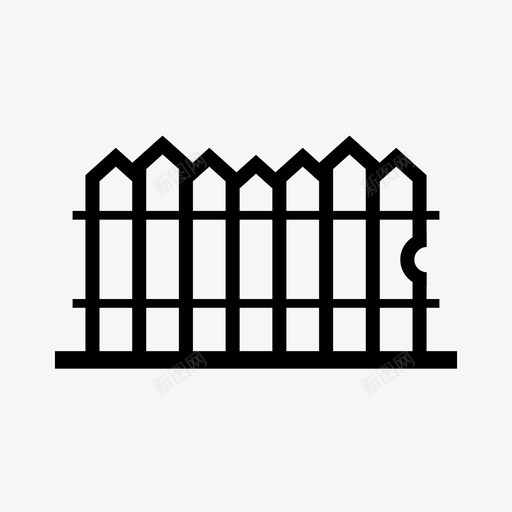 木栅栏栏杆花园图标svg_新图网 https://ixintu.com 农场 后院 围墙 建筑 建筑和建筑 木栅栏 栏杆 花园