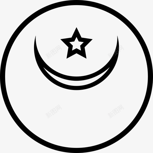 毛里塔尼亚国旗旅游国家图标svg_新图网 https://ixintu.com 世界 国家 夜晚 旅游 星星 月亮 毛里塔尼亚国旗 民族 轮廓圆形世界旗帜