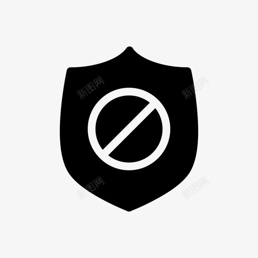 屏蔽安全防护图标svg_新图网 https://ixintu.com 入侵 安全 屏蔽 禁止 认证失败 防护 防火墙 阻止