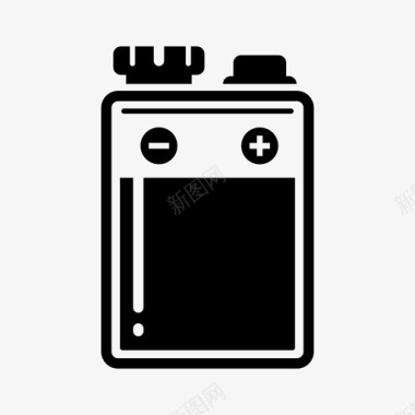 电池9v9伏图标图标