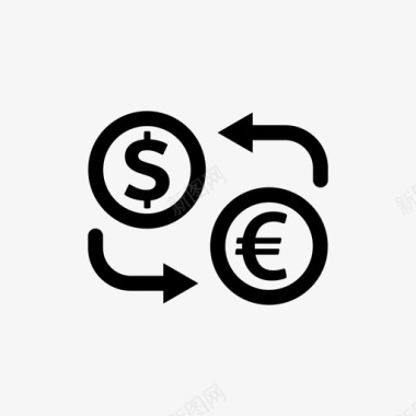 货币兑换欧元汇率图标图标