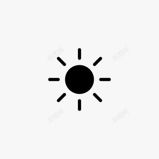 太阳天气要素日照图标svg_新图网 https://ixintu.com 全天候预报固体 夏季 大气状况 天气要素 太阳 日照 晴天 白天 预报
