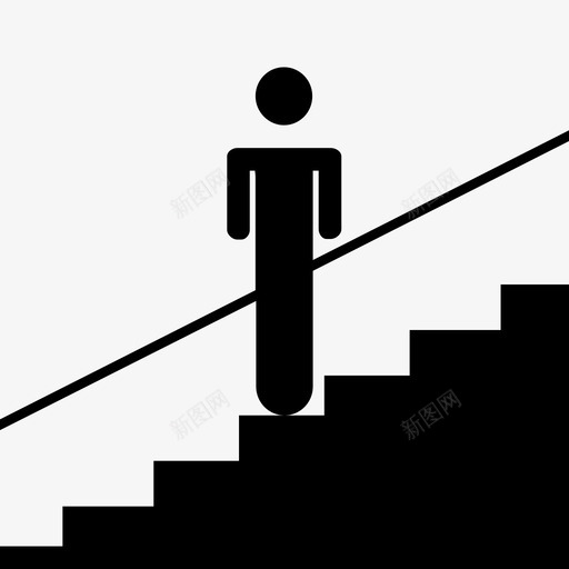 楼梯上楼梯间图标svg_新图网 https://ixintu.com 上 下 场地 帮助 建筑 楼梯 楼梯间 残疾人集合 辅助 通道