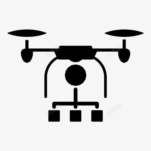 quadcopter配送货运零售图标svg_新图网 https://ixintu.com quadcopter配送 包装 商品 空运 货运 运输 零售