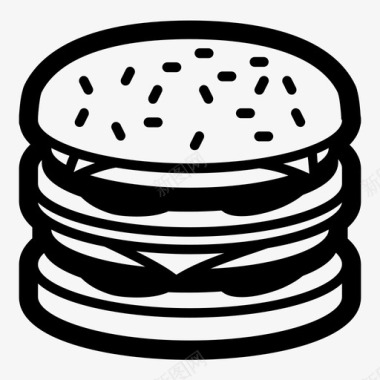 双汉堡快餐垃圾食品图标图标