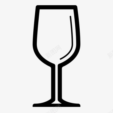 玻璃杯葡萄酒口渴图标图标