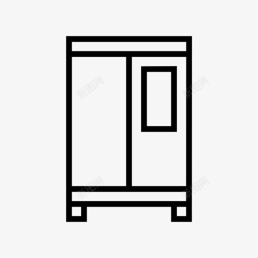 橱柜壁橱梳妆台图标svg_新图网 https://ixintu.com 储藏室 壁橱 家具 家用 梳妆台 橱柜