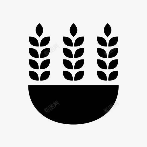 一碗燕麦麦麸早餐图标svg_新图网 https://ixintu.com 一碗燕麦 早餐 钢刀 麦片粥 麦麸