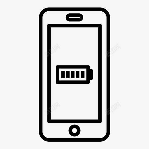 全电池prepedux图标svg_新图网 https://ixintu.com iphone preped ui ux 全电池 小工具 就绪 屏幕 很棒的轮廓图标 智能手机 界面